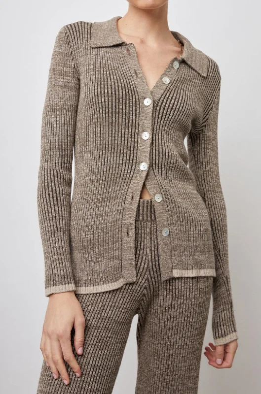RORY SWEATER - BROWN MULTI Thin Thick Dense