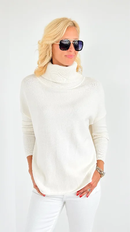 Slope & Style Italian Sweater- Ivory Stylish Fashionable Trendy