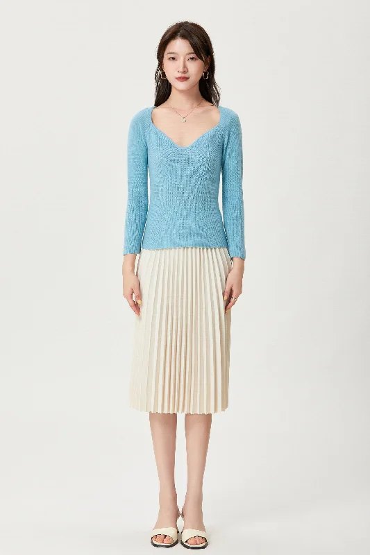 Sylphide | Romilda Wave Wool Sweater Terry Terry Cloth Terry Knit