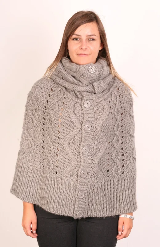 Vila Clothes Womens Jumper One size Grey Poncho Infinity Scarf Wool Sweater Anti-Pilling Anti-Shrink Durable Vila Clothes Womens Jumper One size Grey Poncho Infinity Scarf Wool Sweater Anti-Pilling Anti-Shrink Durable