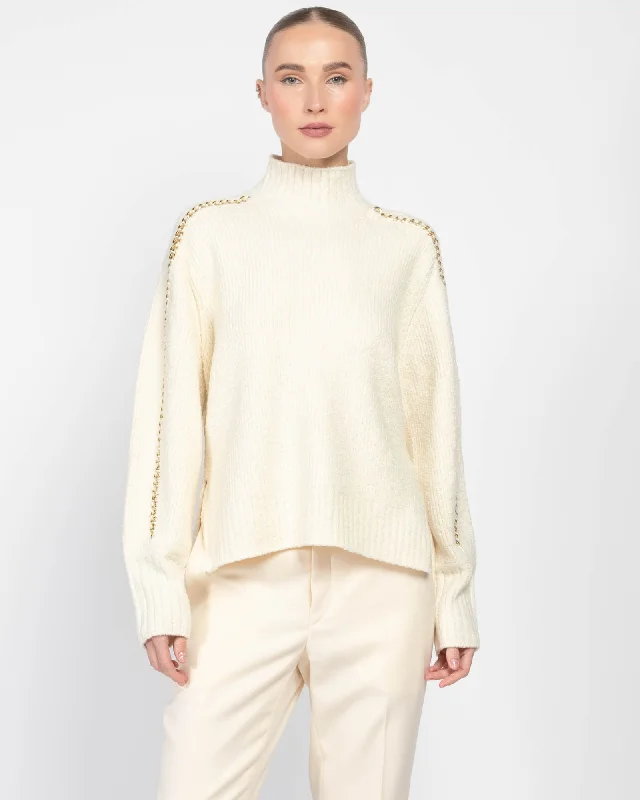 Turtleneck Sweater Transparent Opaque Sheer