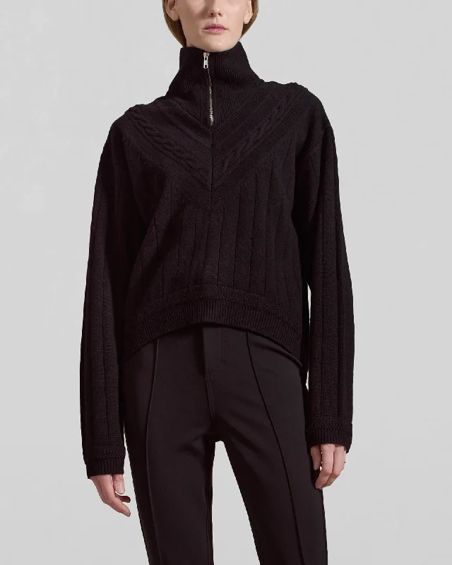 Josie Layered Sweater Cashmere Blend Cotton Blend Poly Blend