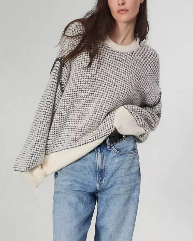 Katie Stripe Sweater Fleece Sweater Nylon Polyester
