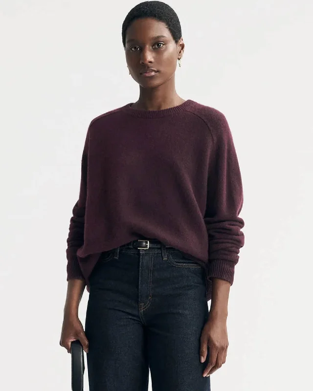 Boyfriend O-Neck Sweater Polka Dot Checkered Tartan