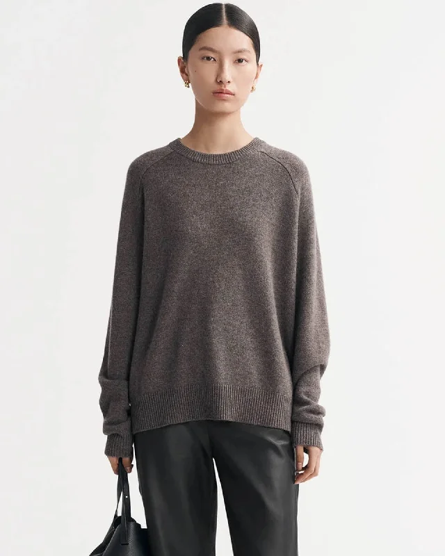 Boyfriend O-Neck Sweater Lace Blend Ribbed Blend Corduroy Blend