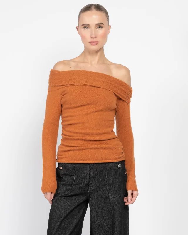 Long Sleeved Off-Shoulder Sweater Rayon Fabric Velvet Fabric Corduroy Fabric