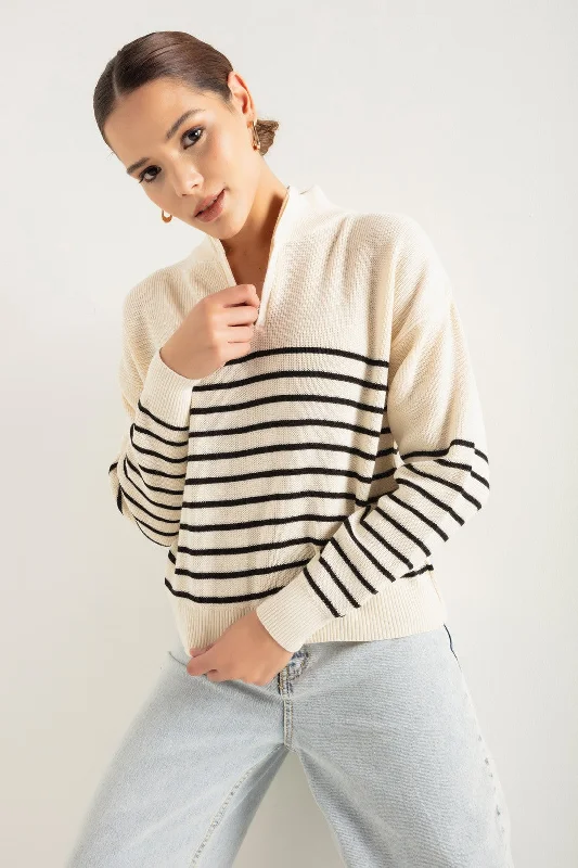 Women Zipper Long Sleeve Knitwear Sweater Anti-Pilling Anti-Shrink Durable