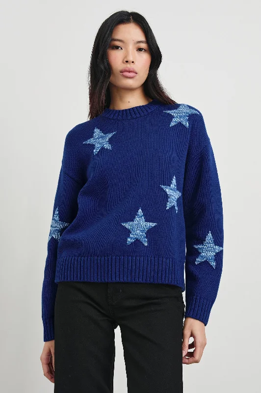 ZOEY SWEATER - COBALT GALAXY Soft Cozy Warm
