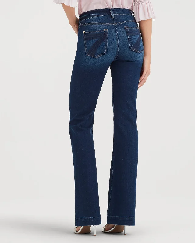 7 FOR ALL MANKIND TAILORLESS DOJO IN TRIED & TRUE JEANS- SHORT INSEAM Elegant Wide-Leg Jeans 7 FOR ALL MANKIND TAILORLESS DOJO IN TRIED & TRUE JEANS- SHORT INSEAM Elegant Wide-Leg Jeans