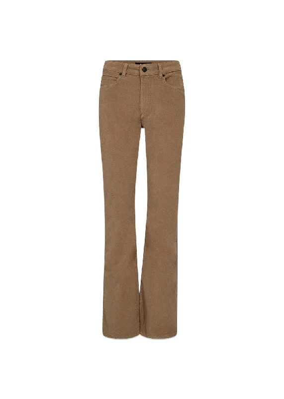 Tara Jeans Baby Cord - Nuts Brown Fashionable Raw Hemmed Jeans