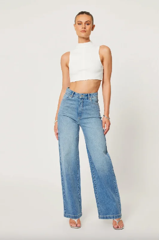 ABRAND JEANS 94 HIGH & WIDE ALEXA RECYCLED - MID VINTAGE INDIGO Casual High-Waisted Bootcut Jeans ABRAND JEANS 94 HIGH & WIDE ALEXA RECYCLED - MID VINTAGE INDIGO Casual High-Waisted Bootcut Jeans