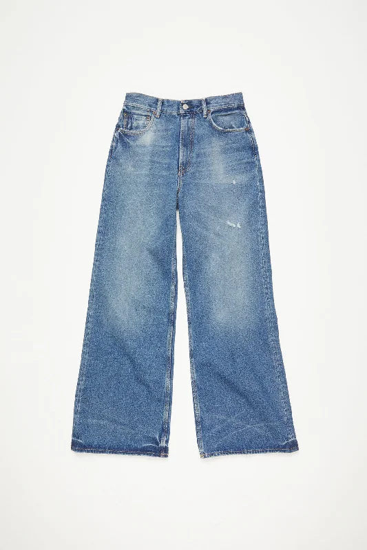 Acne Studios Relaxed Fit Jeans - 2022F (Mid Blue) Fashionable Slim Fit Jeans