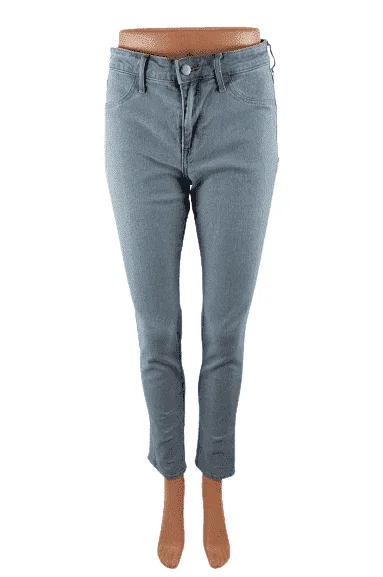 H&M women's stonewashed blue jeans size 28 Fashionable Distressed Jeans