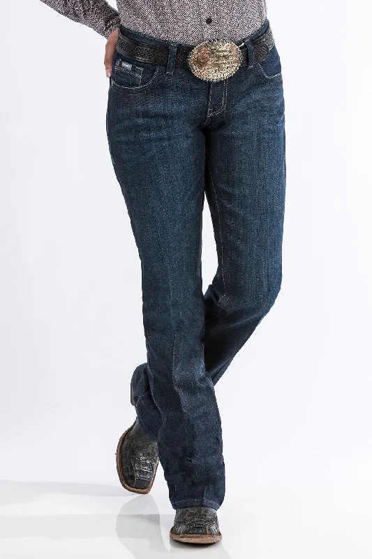CINCH WOMENS JEANS ADA RELAXED FIT - RINSE Comfortable Faded High-Rise Jeans