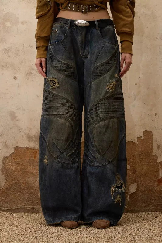 Dirty Jeans Fashionable Straight Cut Jeans