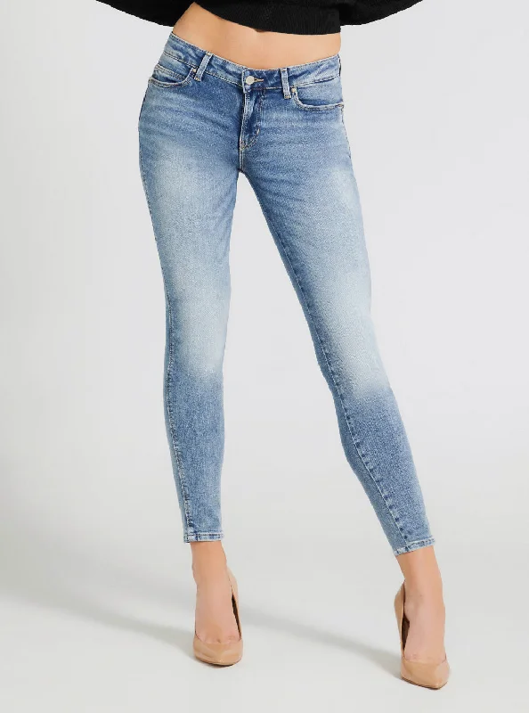 Eco Mid-Rise Curve X Denim Jeans In Museum Light Wash Fashionable White Denim Jeans