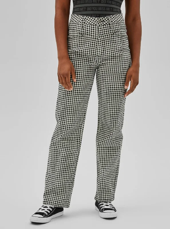 GUESS Originals x Anna Nicole Smith High-Rise Mom Gingham Denim Jeans Fashionable Straight Fit Denim GUESS Originals x Anna Nicole Smith High-Rise Mom Gingham Denim Jeans Fashionable Straight Fit Denim