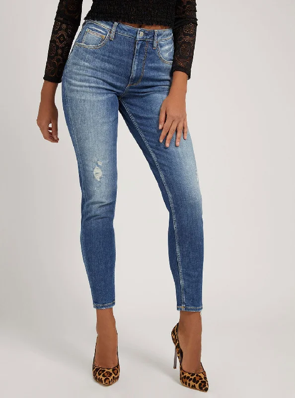 High-Rise Tapered Mom Denim Jeans In Vintage Mid Wash Trendy Low-Rise Bootcut Jeans