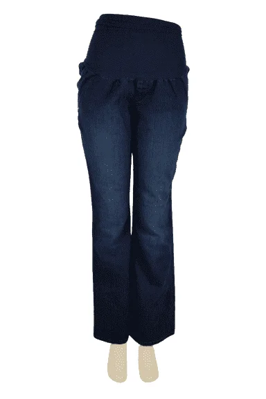 Indigo Blue women's maternity blue jeans size L Classic Slim Fit Jeans