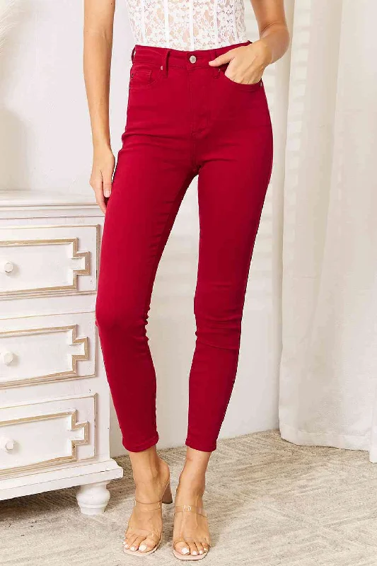 Judy Blue Full Size High Waist Tummy Control Skinny Jeans Fashionable Button-Front Jeans Judy Blue Full Size High Waist Tummy Control Skinny Jeans Fashionable Button-Front Jeans