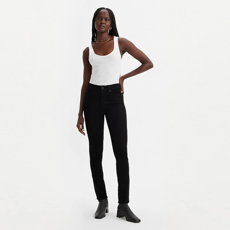 Levi's 311 Shaping Skinny Women's Jeans - Soft Black Fashionable Raw Edge Jeans