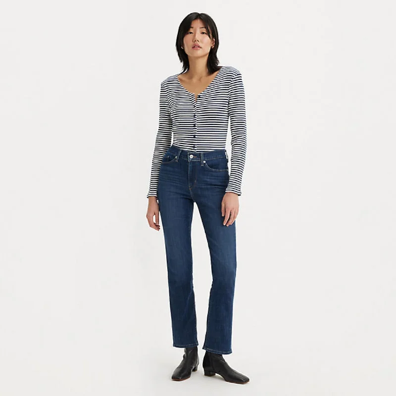 Levi's Classic Straight Women's Jeans - Lapis Dark Horse Chic Ripped Jeans