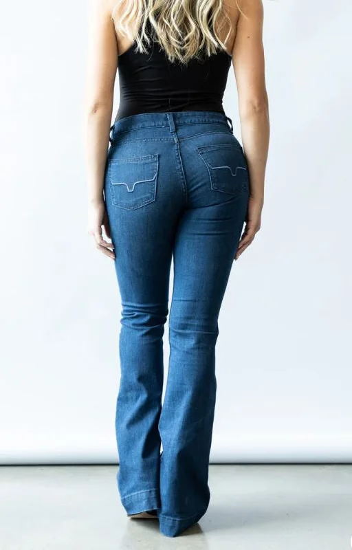 Kimes Lola Dark Indigo Blue Jeans Comfortable Dark Wash Jeans