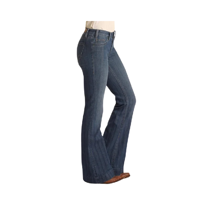 Panhandle Slim Rock & Roll Stretch Mid Rise Trouser Jeans Classic Blue Denim Jeans