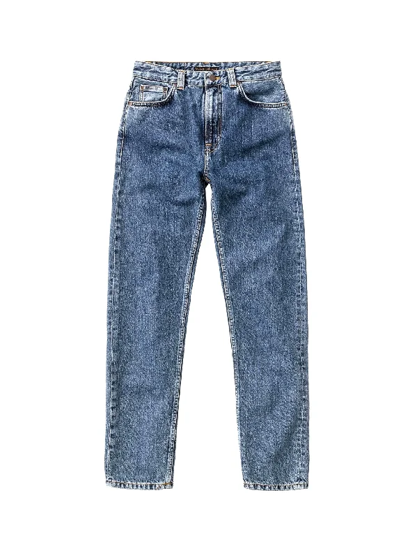 Nudie Jeans Women - Breezy Brit - Friendly Blue Elegant Dark-Wash Bootcut Jeans