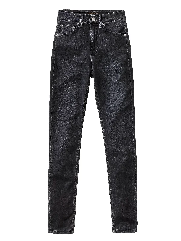 Nudie Jeans Women - Hightop Tilde - Night Spirit Casual Wide-Legged Denim Jeans