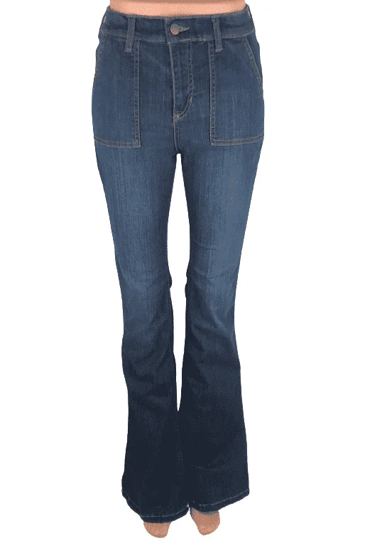 Fashion Nova women's blue jeans size 5 Trendy Button-Up High-Waist Jeans