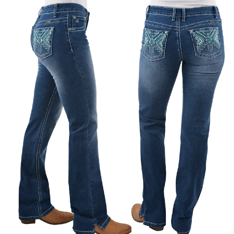 Pure Western Womens Camilla Mid-Rise, Straight Leg Jeans - 34" Leg only Fashionable Bootcut Jeans Pure Western Womens Camilla Mid-Rise, Straight Leg Jeans - 34" Leg only Fashionable Bootcut Jeans