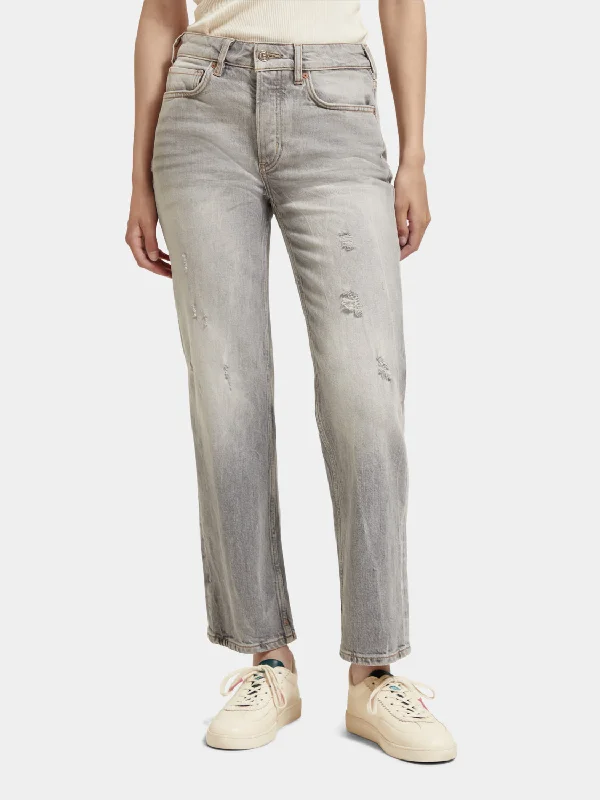 Sky straight jeans Fashionable Raw Hem Bootcut Jeans