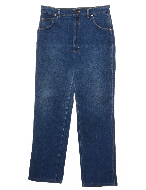 Tapered Dark Wash Lee Jeans - W29 L29 Stylish Acid-Wash Jeans