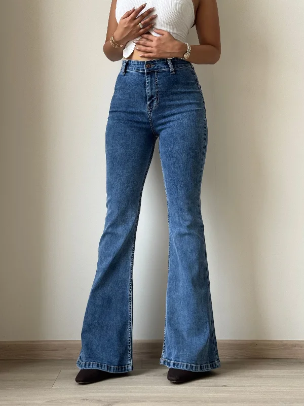Ultra High Rise Flare Bootcut Jeans Comfortable Dark Wash Jeans