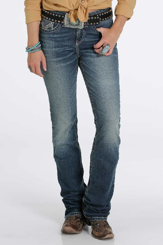 Women's Cruel Denim "Hannah Jeans Meduim Stone Fashionable White Denim Jeans