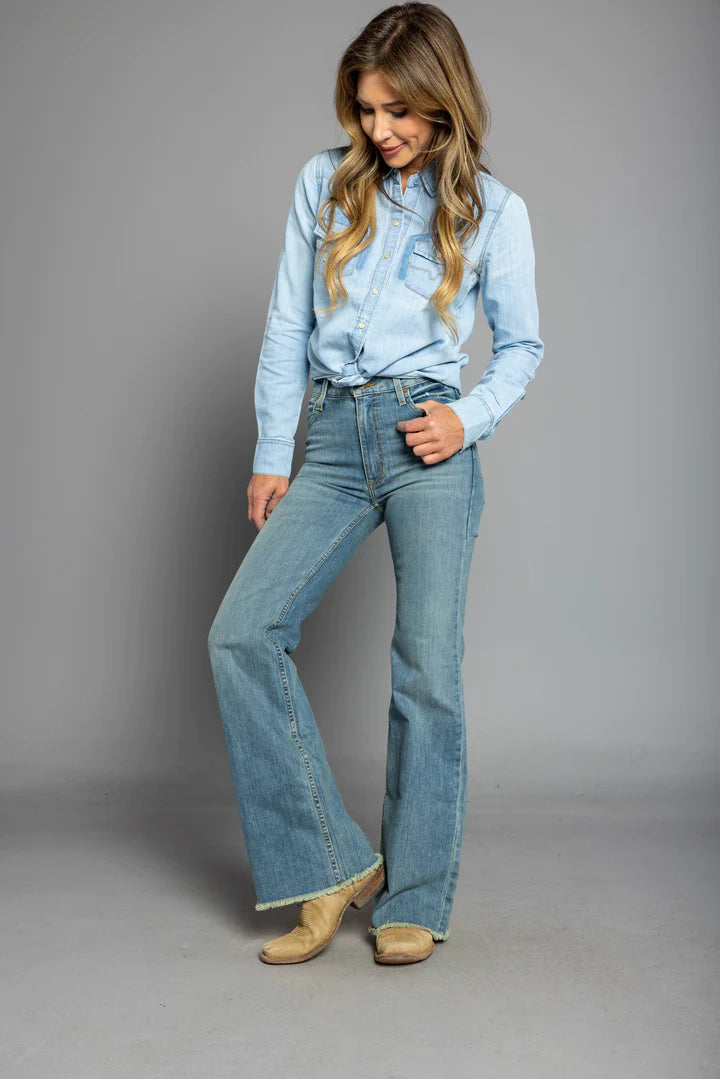 WOMEN'S KIMES "OLIVIA" JEANS Stylish Acid-Wash Jeans