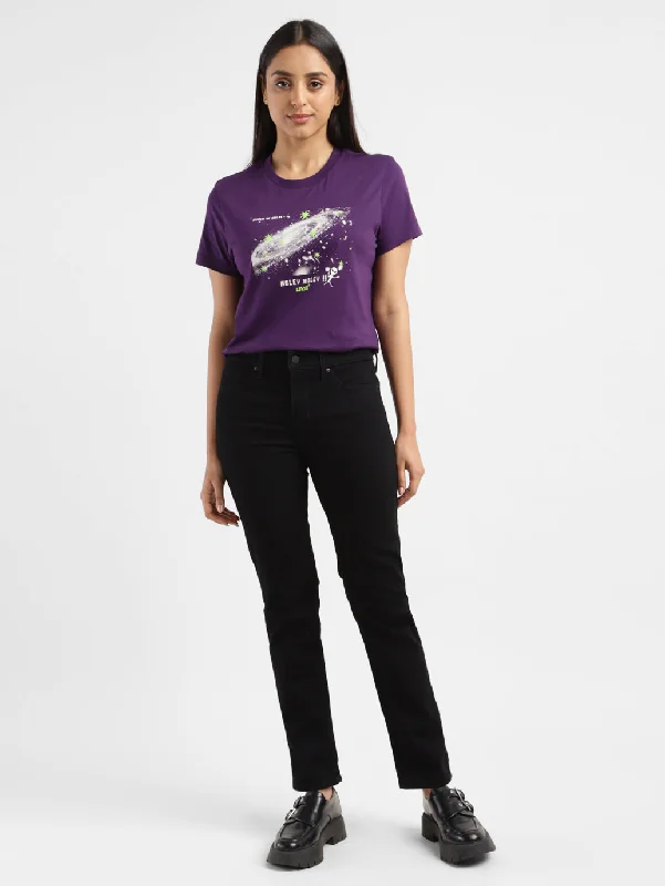 Women's Mid Rise 312 Shaping Slim Fit Jeans Stylish Acid-Wash Jeans