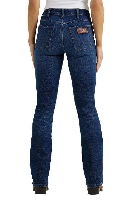 Wrangler Jeans Womens Bailey High Rise Comfortable Dark Wash Jeans